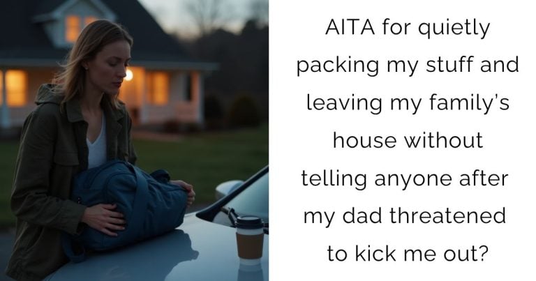 AITA for quietly packing my stuff and leaving my family’s house without telling anyone after my dad threatened to kick me out?