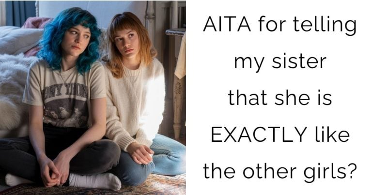 AITA for telling my sister that she is EXACTLY like the other girls?