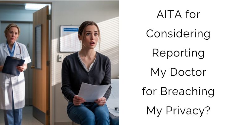 AITA for Considering Reporting My Doctor for Breaching My Privacy?