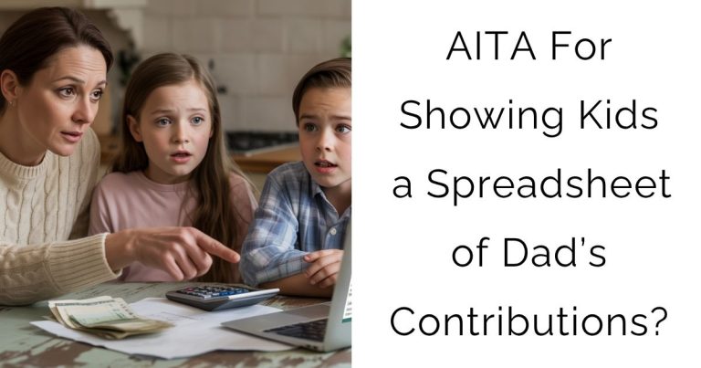 AITA For Showing Kids a Spreadsheet of Dad’s Contributions?