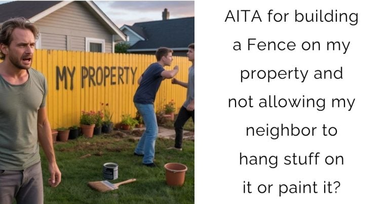 AITA for building a Fence on my property and not allowing my neighbor to hang stuff on it or paint it?