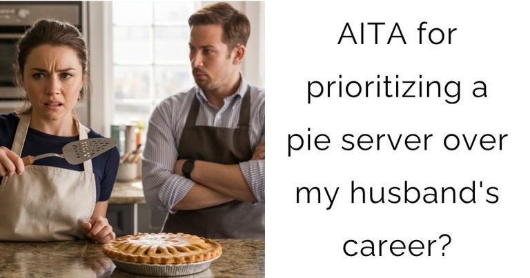 AITA for prioritizing a pie server over my husband’s career?