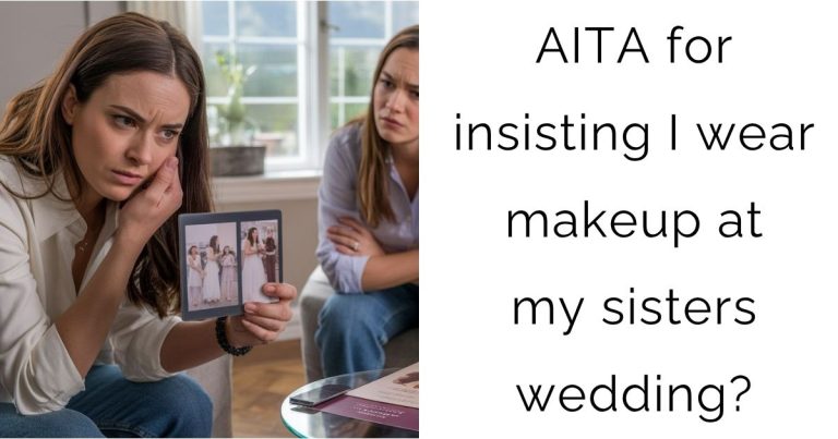 AITA for insisting I wear makeup at my sisters wedding?