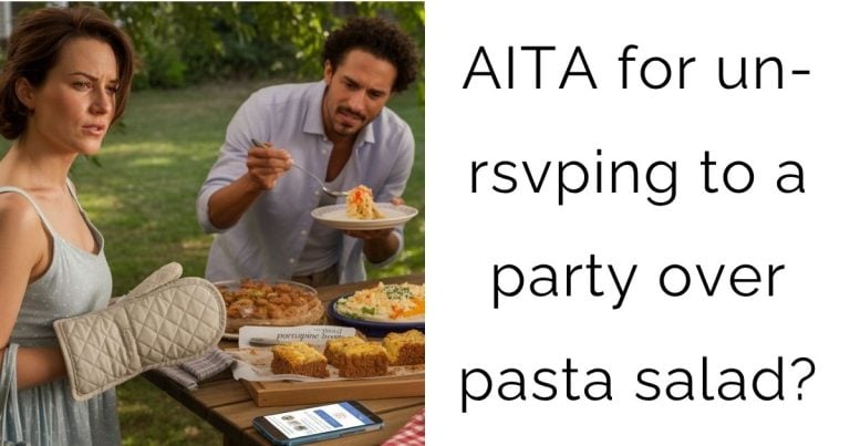 AITA for un-rsvping to a party over pasta salad?