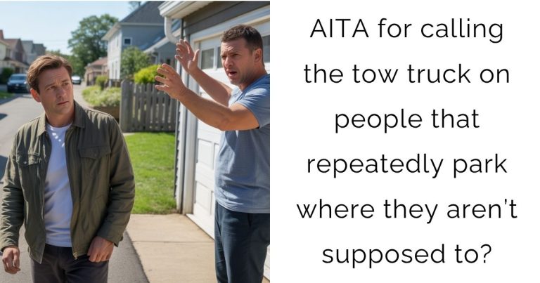 AITA for calling the tow truck on people that repeatedly park where they aren’t supposed to?