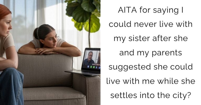 AITA for saying I could never live with my sister after she and my parents suggested she could live with me while she settles into the city?