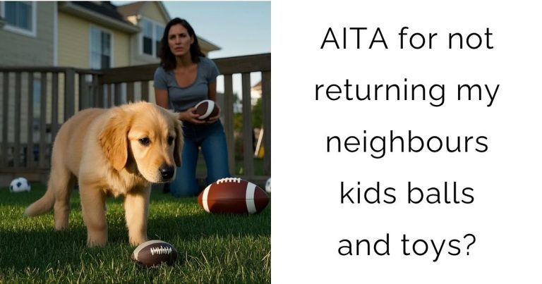 AITA for not returning my neighbours kids balls and toys?