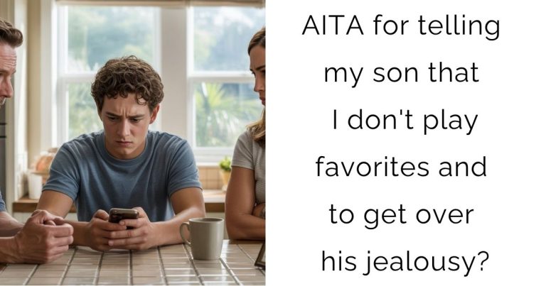AITA for telling my son that I don’t play favorites and to get over his jealousy?