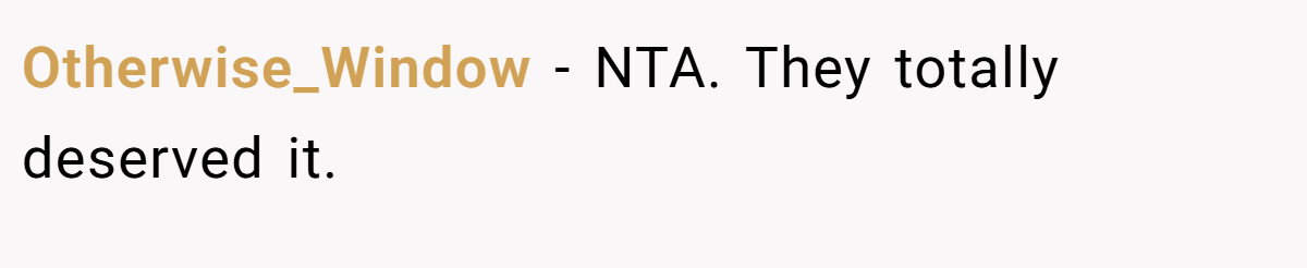 Otherwise_Window − NTA. They totally deserved it.