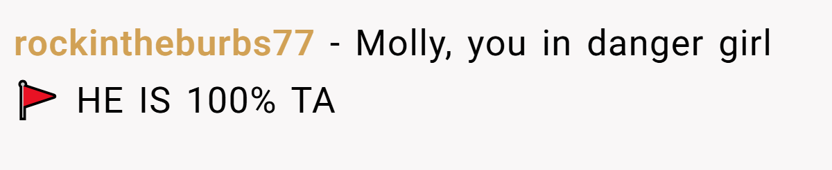 rockintheburbs77 - Molly, you in danger girl 🚩 HE IS 100% TA