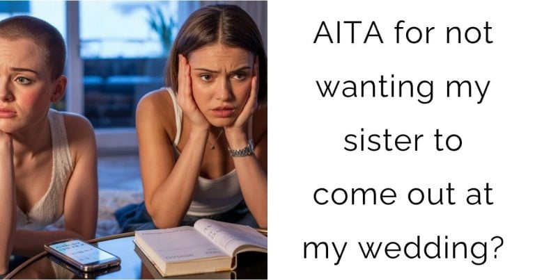 AITA for not wanting my sister to come out at my wedding?