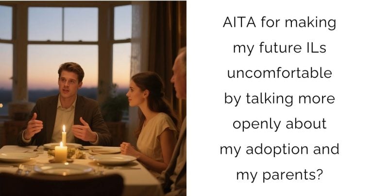 AITA for making my future ILs uncomfortable by talking more openly about my adoption and my parents?