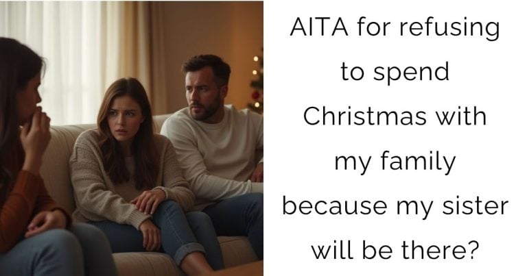 AITA for refusing to spend Christmas with my family because my sister will be there?
