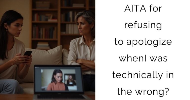 AITA for refusing to apologize when I was technically in the wrong?