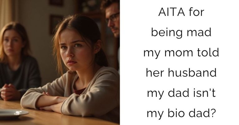 AITA for being mad my mom told her husband my dad isn’t my bio dad?