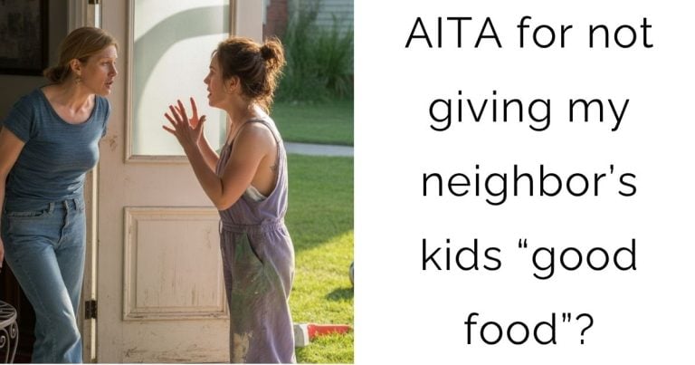 AITA for not giving my neighbor’s kids “good food”?