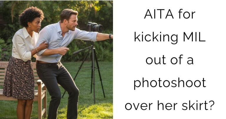 AITA for kicking MIL out of a photoshoot over her skirt?