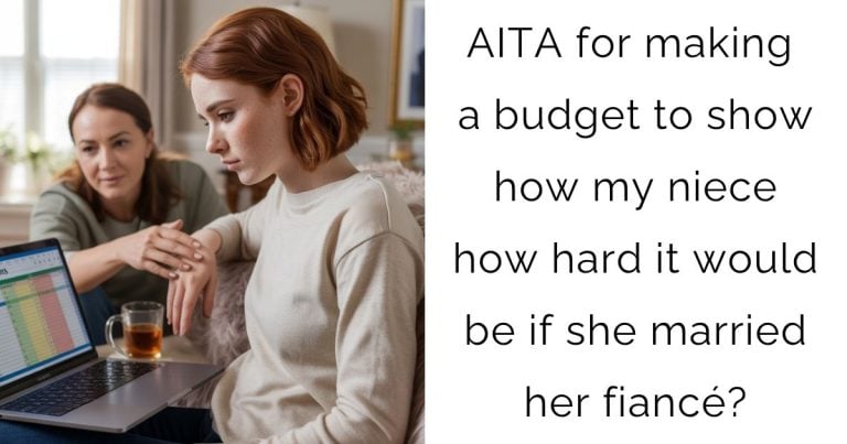 AITA for making a budget to show how my niece how hard it would be if she married her fiancé?