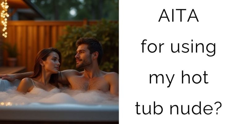 AITA for using my hot tub nude?