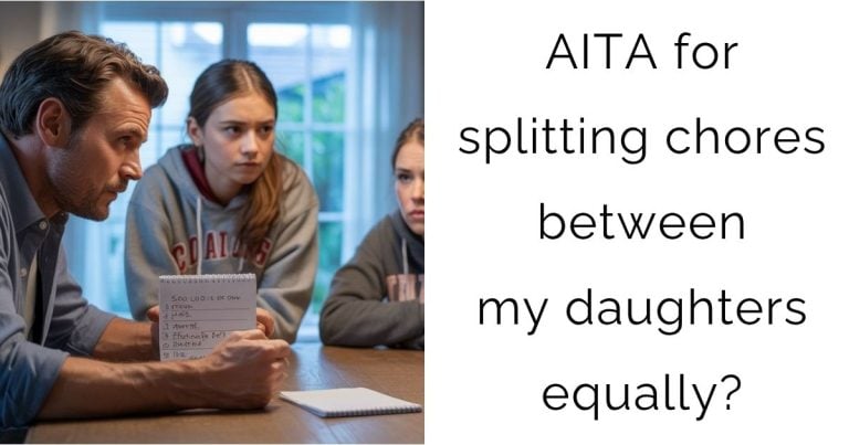 AITA for splitting chores between my daughters equally?