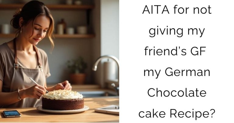 AITA for not giving my friend’s GF my German Chocolate cake Recipe?
