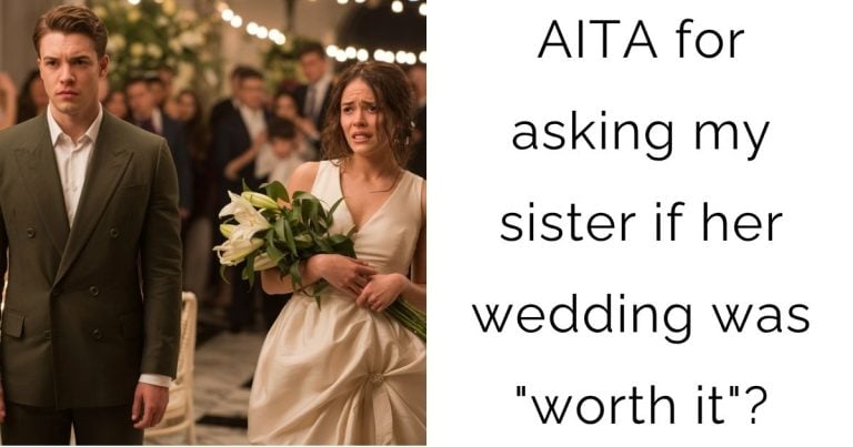 AITA for asking my sister if her wedding was “worth it”?
