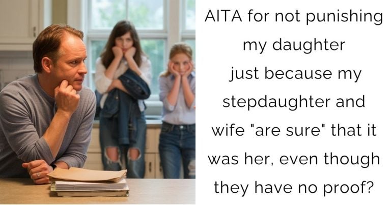 AITA for not punishing my daughter just because my stepdaughter and wife “are sure” that it was her, even though they have no proof?