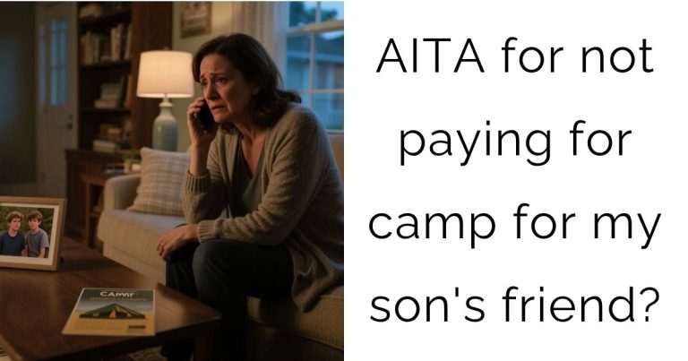 AITA for not paying for camp for my son’s friend?