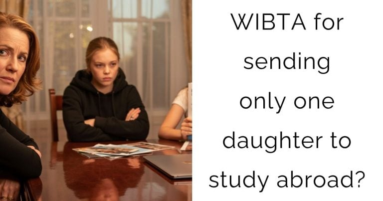 WIBTA for sending only one daughter to study abroad?