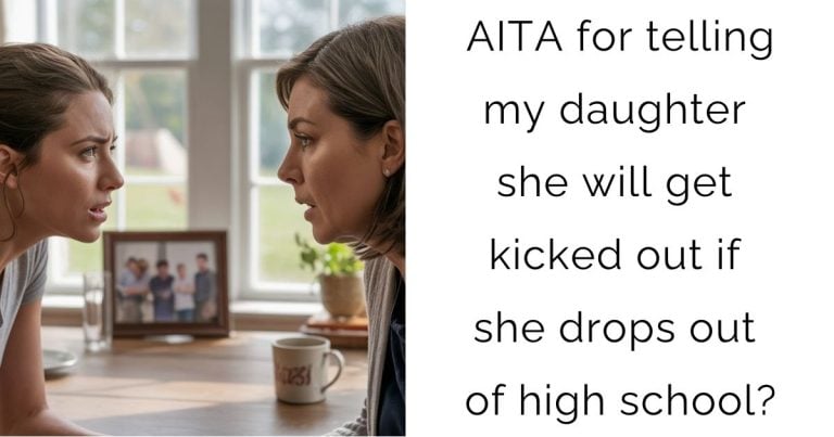 AITA for telling my daughter she will get kicked out if she drops out of high school?