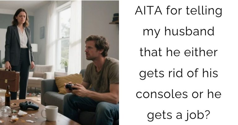 AITA for telling my husband that he either gets rid of his consoles or he gets a job?