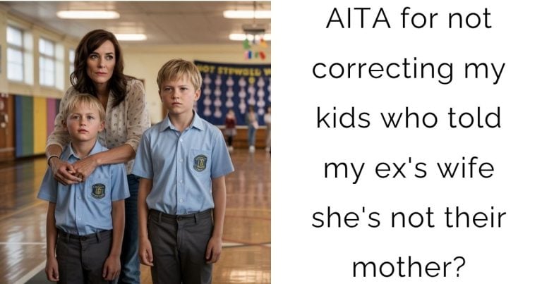 AITA for not correcting my kids who told my ex’s wife she’s not their mother?
