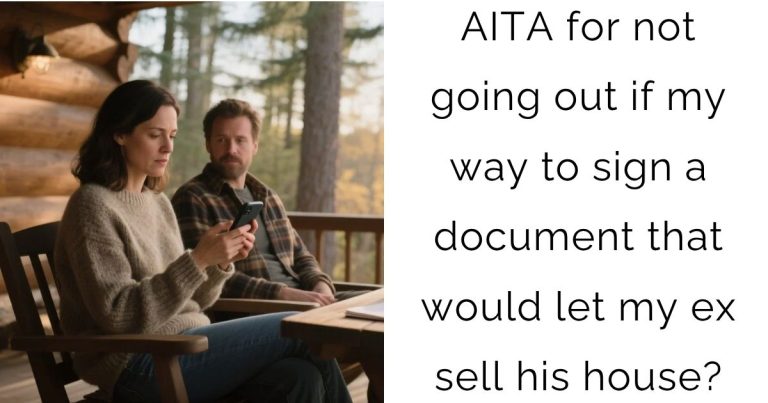 AITA for not going out if my way to sign a document that would let my ex sell his house?