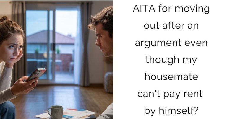 AITA for moving out after an argument even though my housemate can’t pay rent by himself?