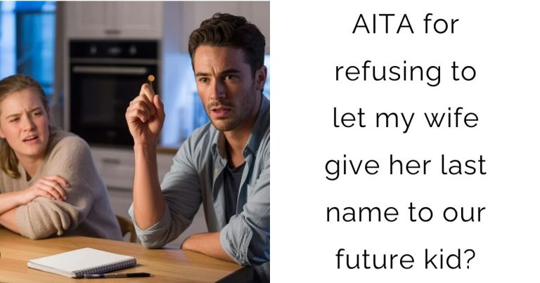 AITA for refusing to let my wife give her last name to our future kid?