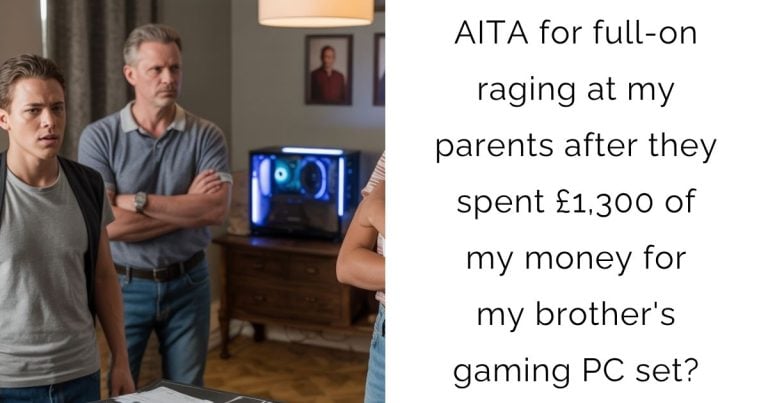 AITA for full-on raging at my parents after they spent £1,300 of my money for my brother’s gaming PC set?