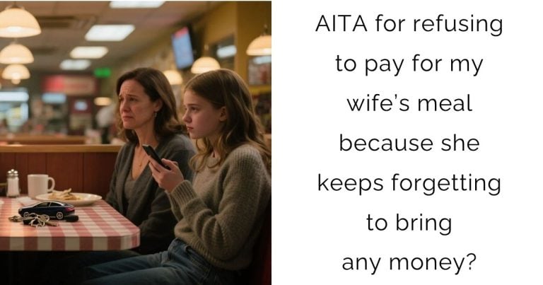 AITA for refusing to pay for my wife’s meal because she keeps forgetting to bring any money?