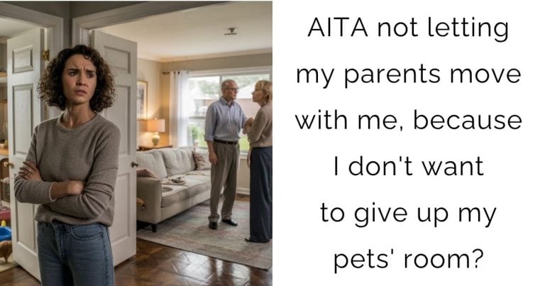 AITA not letting my parents move with me, because I don’t want to give up my pets’ room?