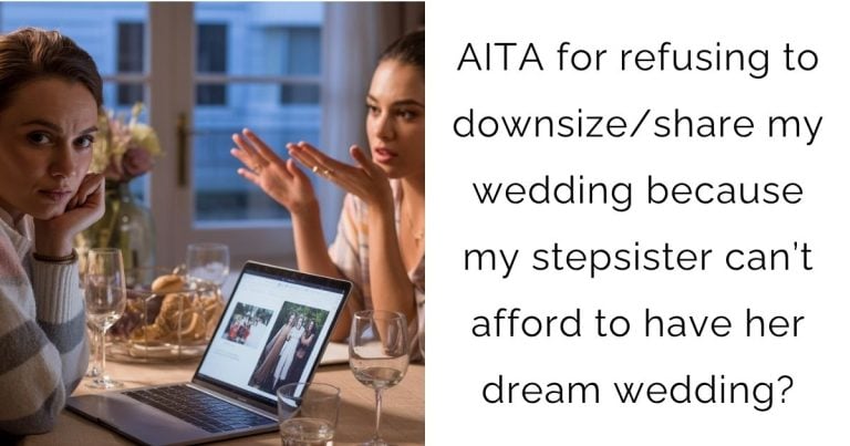 AITA for refusing to downsize/share my wedding because my stepsister can’t afford to have her dream wedding?