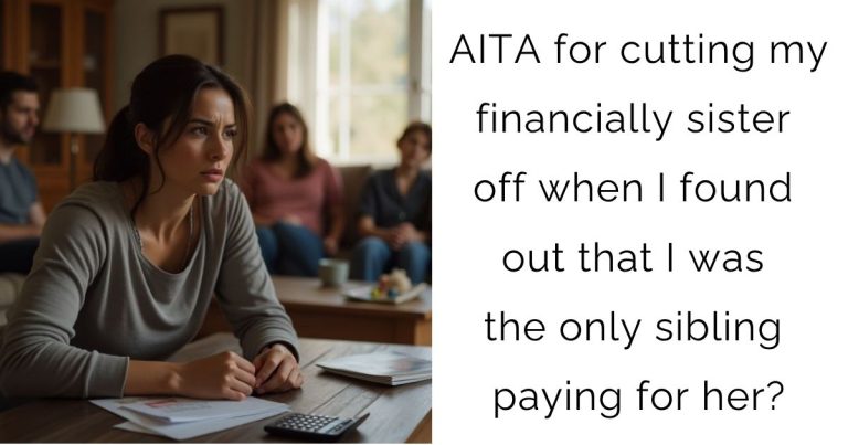 AITA for cutting my financially sister off when I found out that I was the only sibling paying for her?
