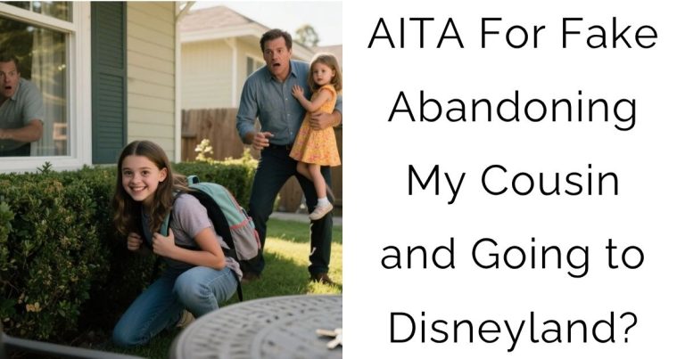 AITA For Fake Abandoning My Cousin and Going to Disneyland?