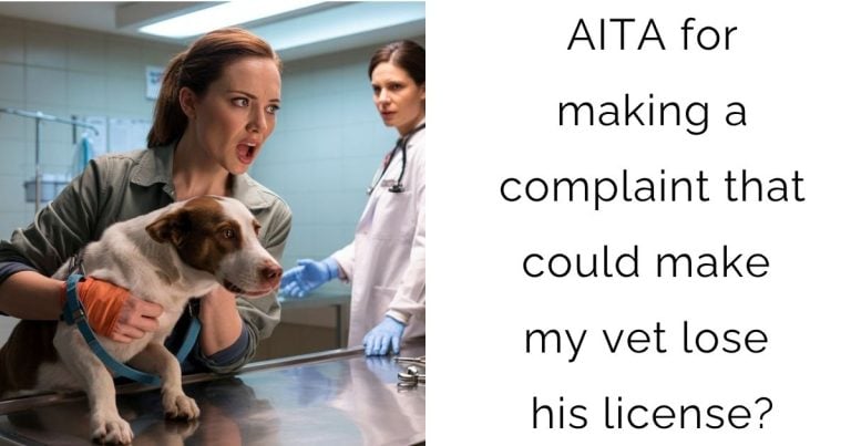 AITA for making a complaint that could make my vet lose his license?