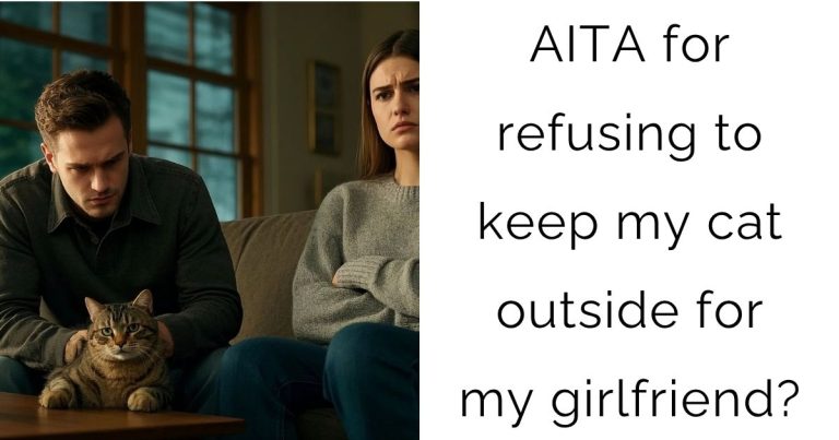 AITA for refusing to keep my cat outside for my girlfriend?