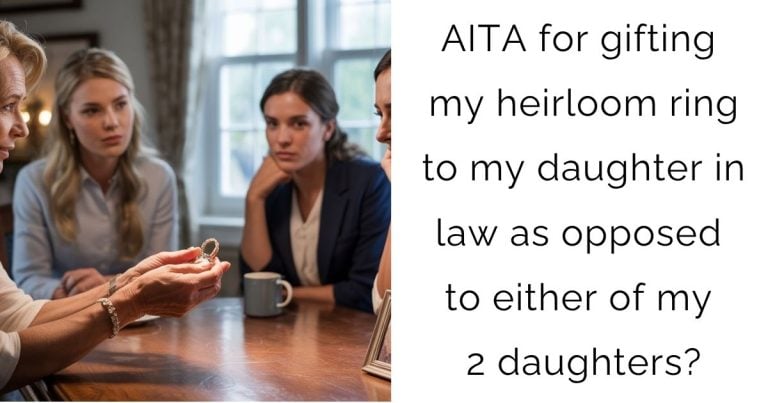 AITA for gifting my heirloom ring to my daughter in law as opposed to either of my 2 daughters?