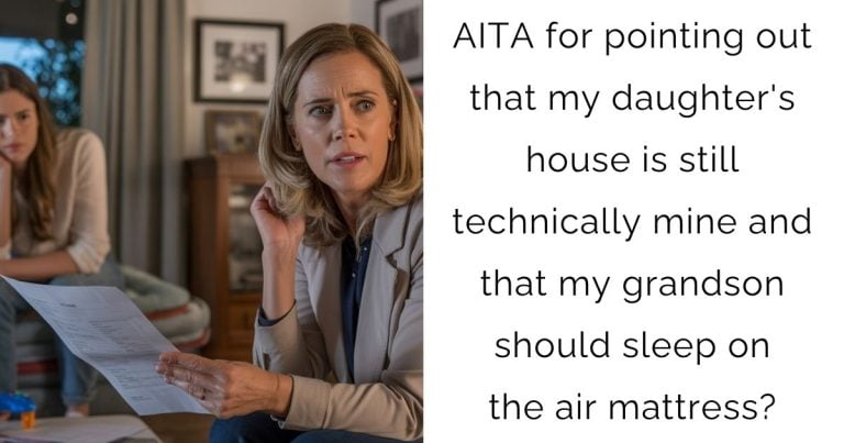 AITA for pointing out that my daughter’s house is still technically mine and that my grandson should sleep on the air mattress?