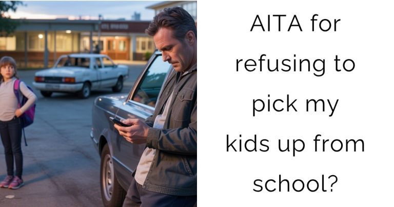 AITA for refusing to pick my kids up from school?