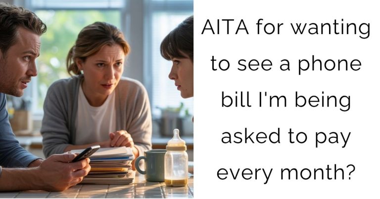 AITA for wanting to see a phone bill I’m being asked to pay every month?