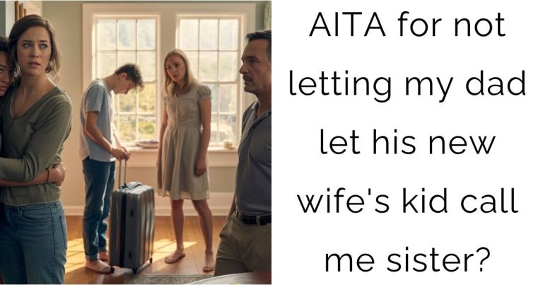 AITA for not letting my dad let his new wife’s kid call me sister?