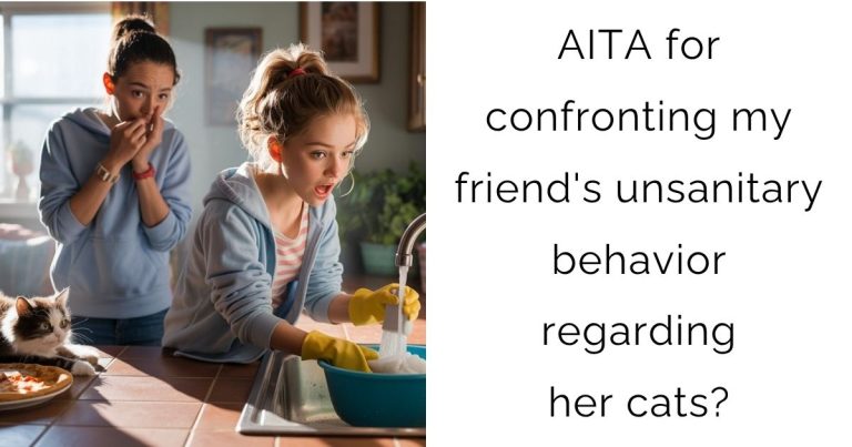 AITA for confronting my friend’s unsanitary behavior regarding her cats?