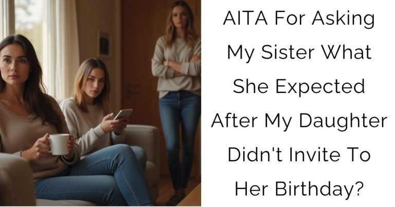 AITA For Asking My Sister What She Expected After My Daughter Didn’t Invite To Her Birthday?
